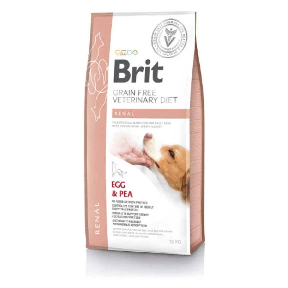 Brit Veterinary Diets BRIT VD Renal XS-XL Ou dietă veterinară hrană uscată fără cereale câini sistem renal 12kg
