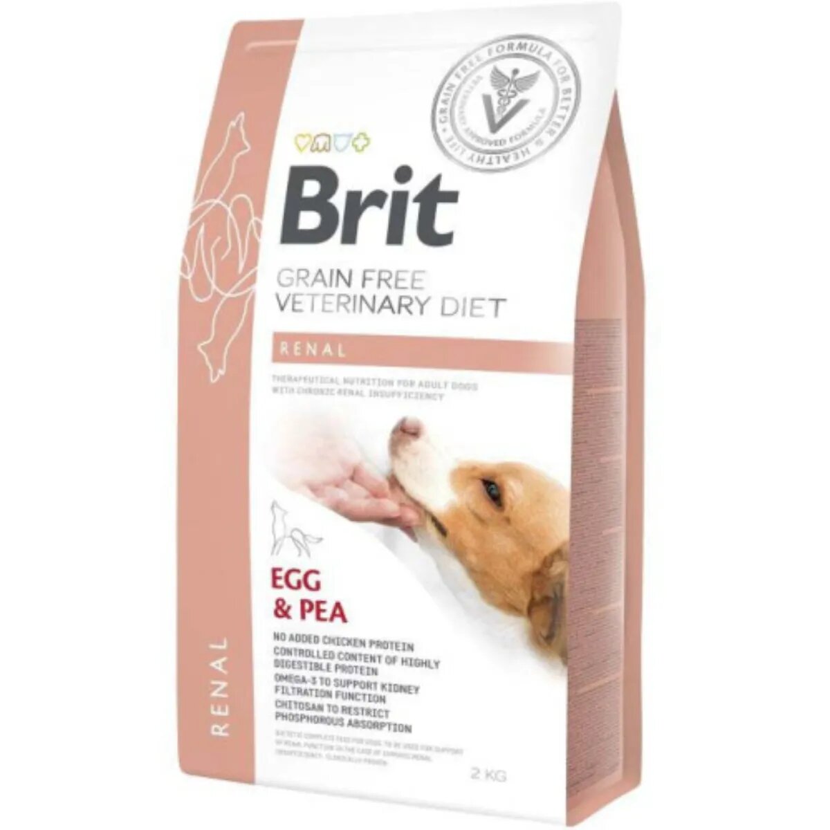 Brit Veterinary Diets BRIT VD Renal XS-XL Ou dietă veterinară hrană uscată fără cereale câini sistem renal 2kg