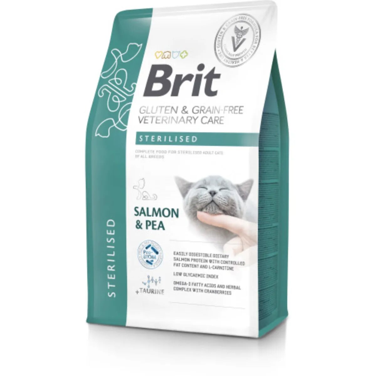 Brit Veterinary Diets BRIT VD Sterilised Somon dietă veterinară hrană uscată fără cereale pisici sterilizate 5kg