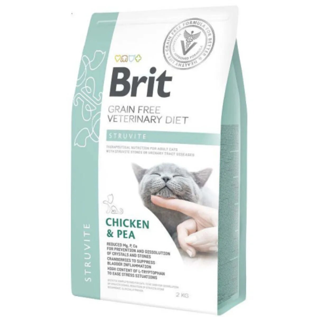 Brit Veterinary Diets BRIT VD Struvite Pui dietă veterinară hrană uscată fără cereale pisici sistem urinar 2kg