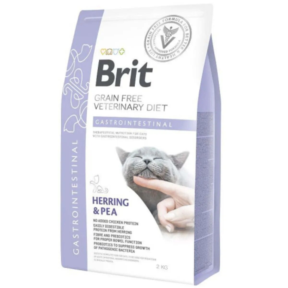 Brit Veterinary Diets BRIT VD Ultra Hypoallergenic Hering dietă veterinară hrană uscată fără cereale pisici alergii 2kg