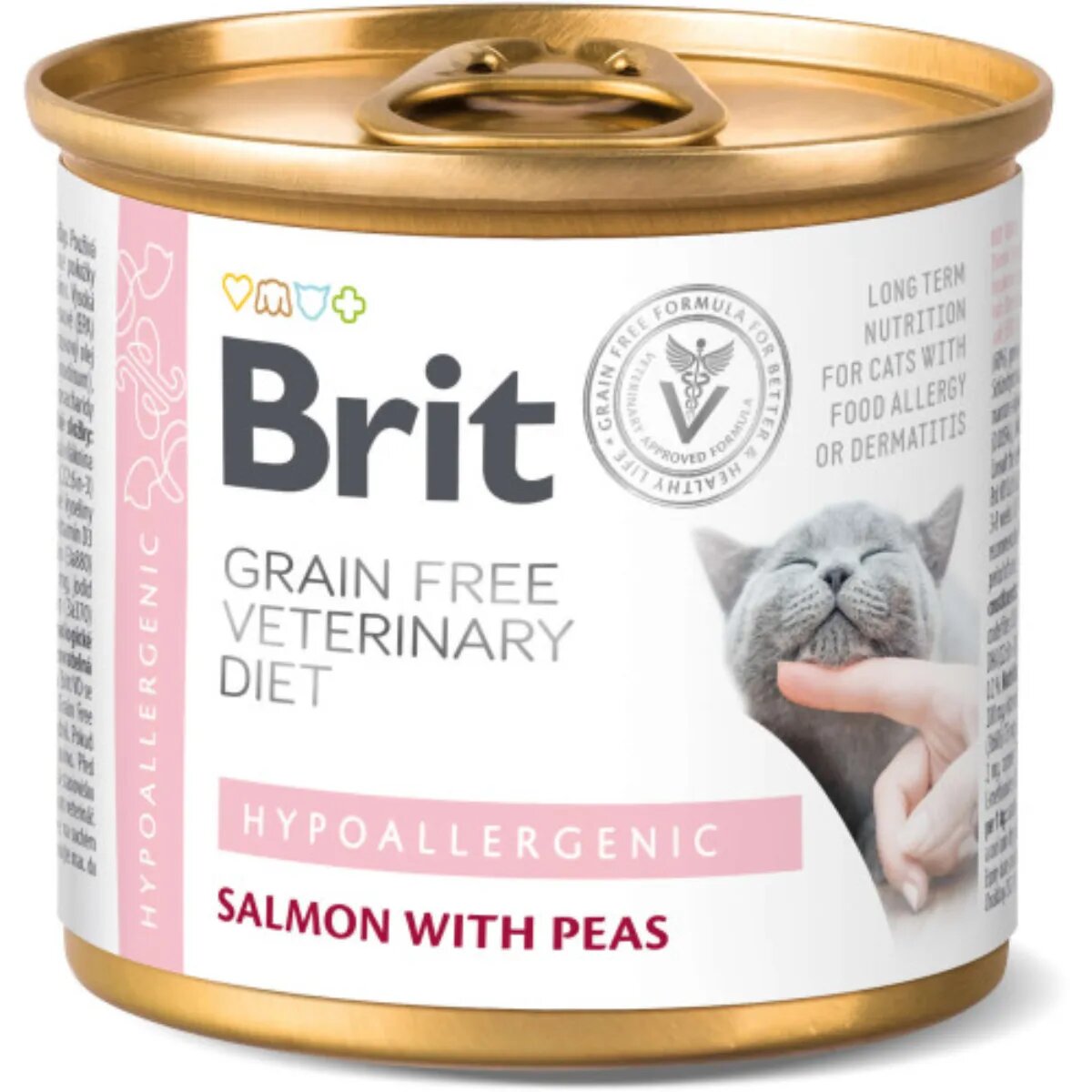 Brit Veterinary Diets BRIT VD Ultra Hypoallergenic Somon dietă veterinară conservă hrană umedă fără cereale pisici alergii (în aspic) 200g