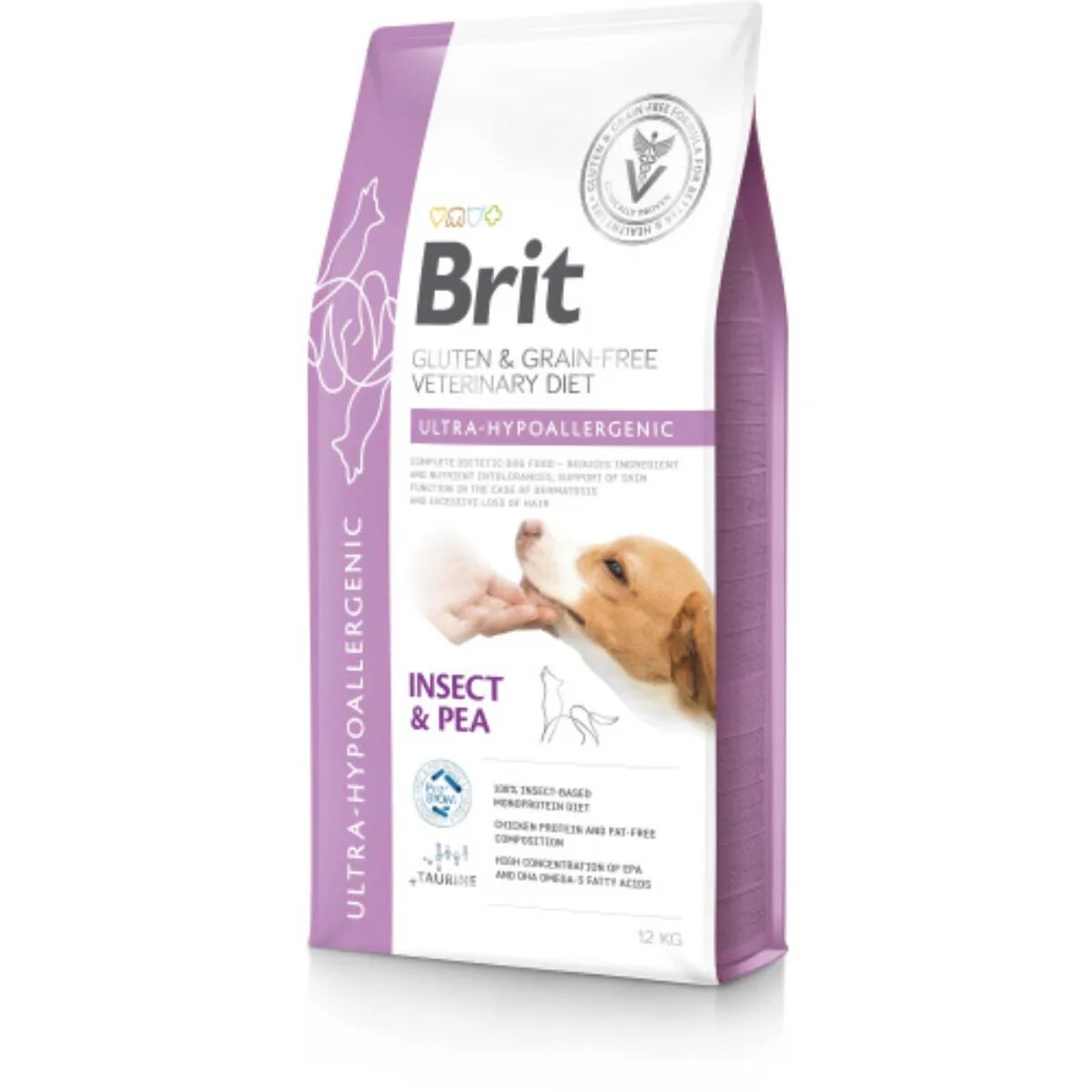 Brit Veterinary Diets BRIT VD Ultra Hypoallergenic XS-XL Insecte dietă veterinară hrană uscată fără cereale câini alergii 12kg