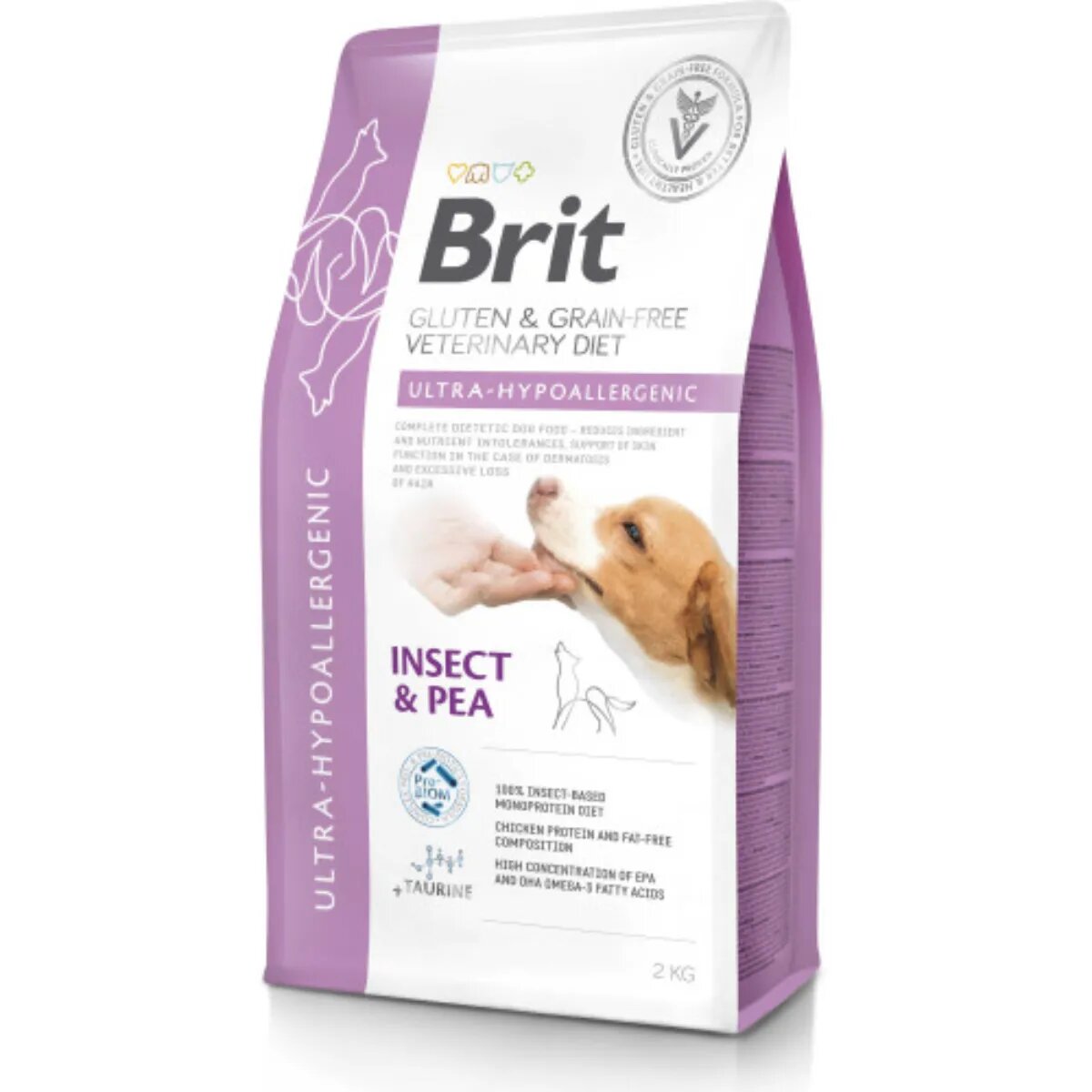 Brit Veterinary Diets BRIT VD Ultra Hypoallergenic XS-XL Insecte dietă veterinară hrană uscată fără cereale câini alergii 2kg