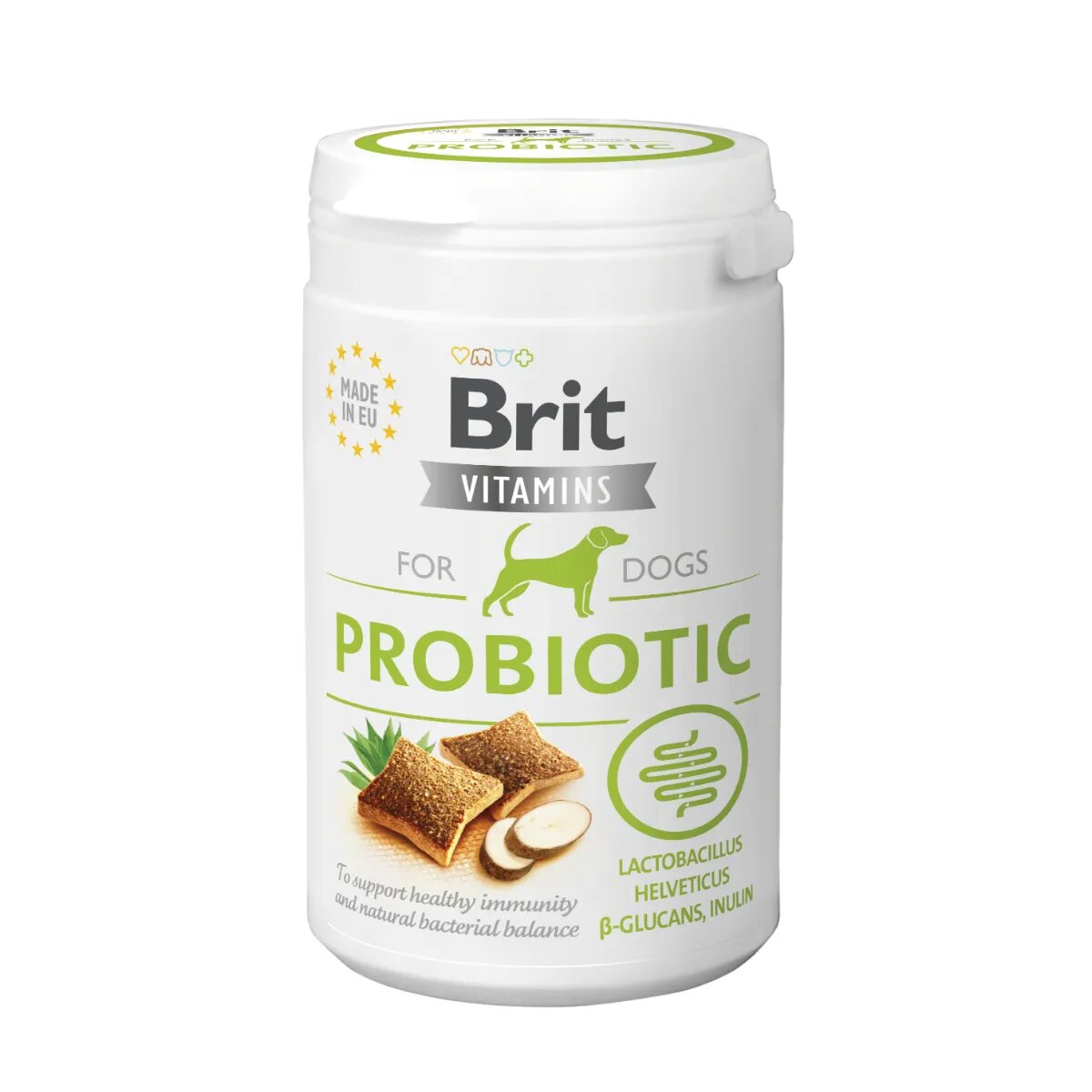 Brit Vitamins Postbiotics XS-XL Pui cutie recompense funcționale câini sistem digestiv 150g