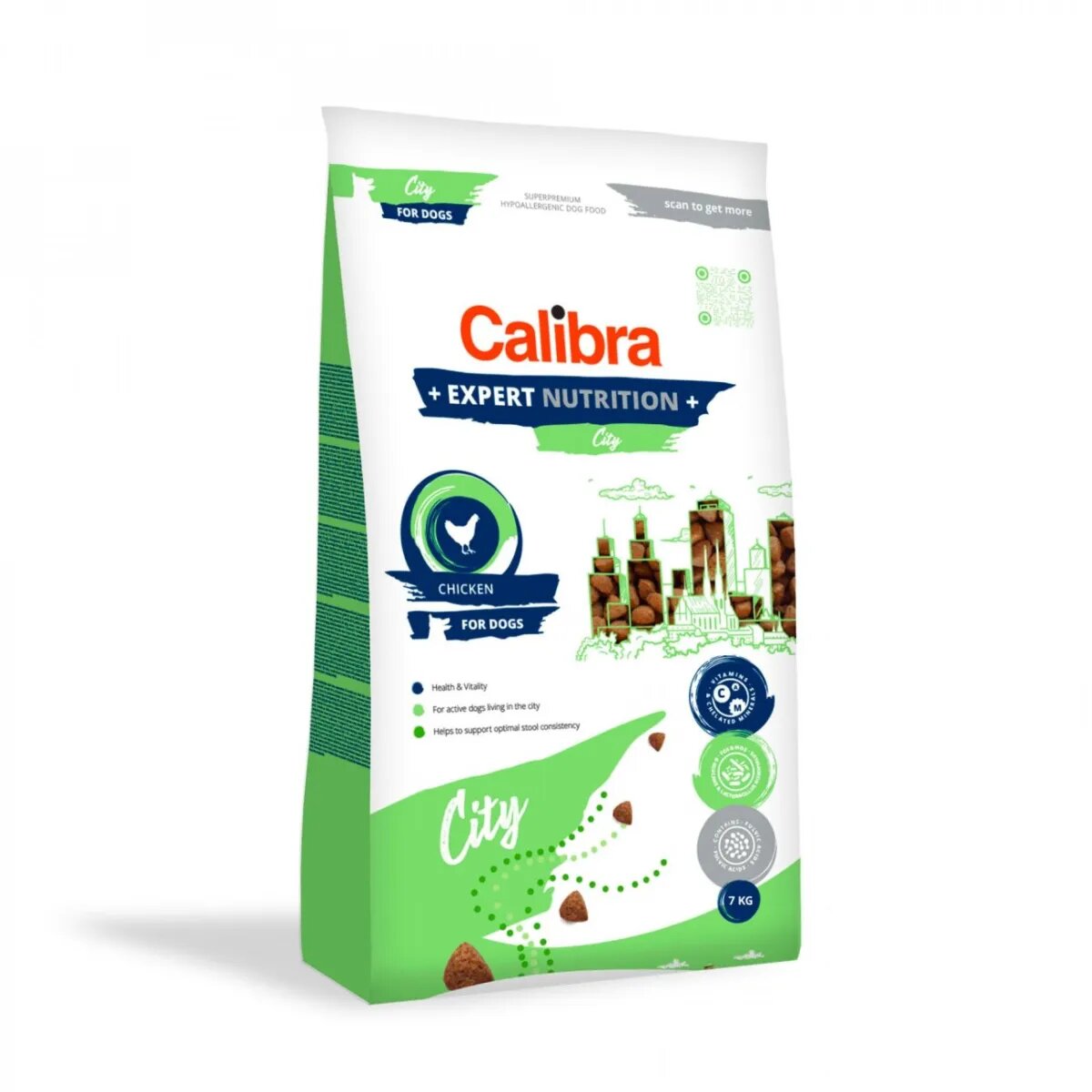 Calibra Expert Nutrition City XS-XL Pui hrană uscată câini activitate intensă 7kg