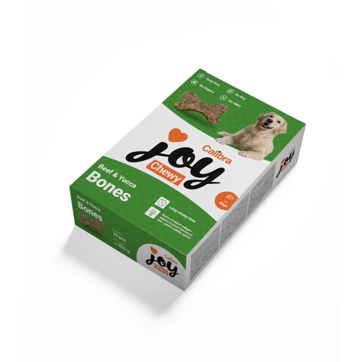 Calibra Joy Chewy Bones XS-XL Vită punguță recompense fără cereale câini 850g