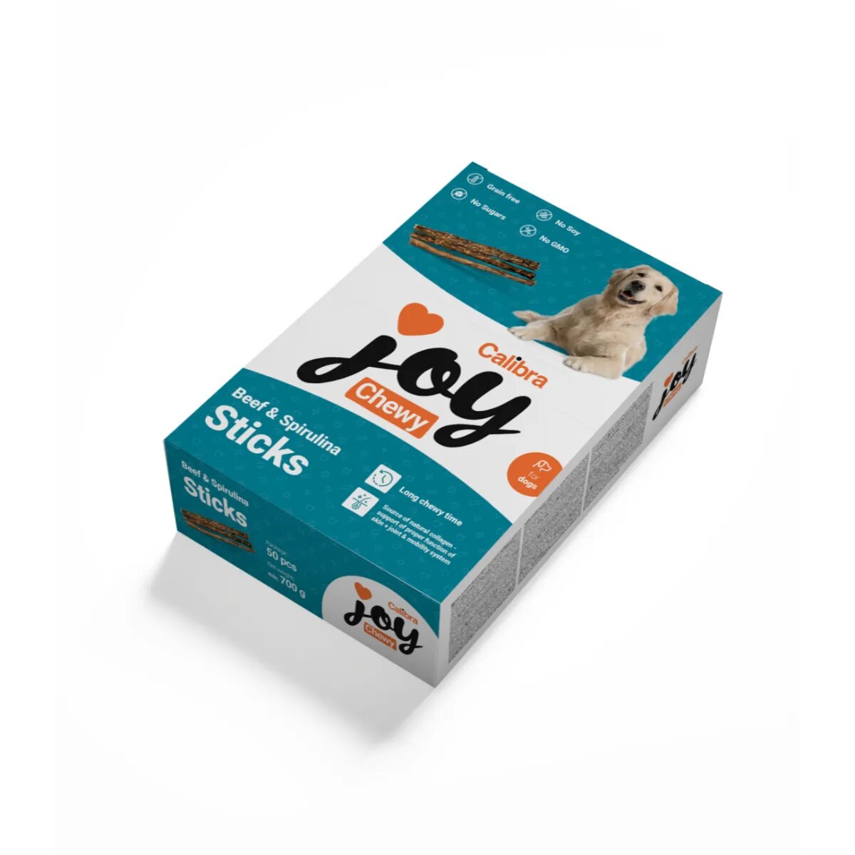 Calibra Joy Chewy Sticks XS-XL Vită și Spirulină punguță recompense fără cereale câini 700g