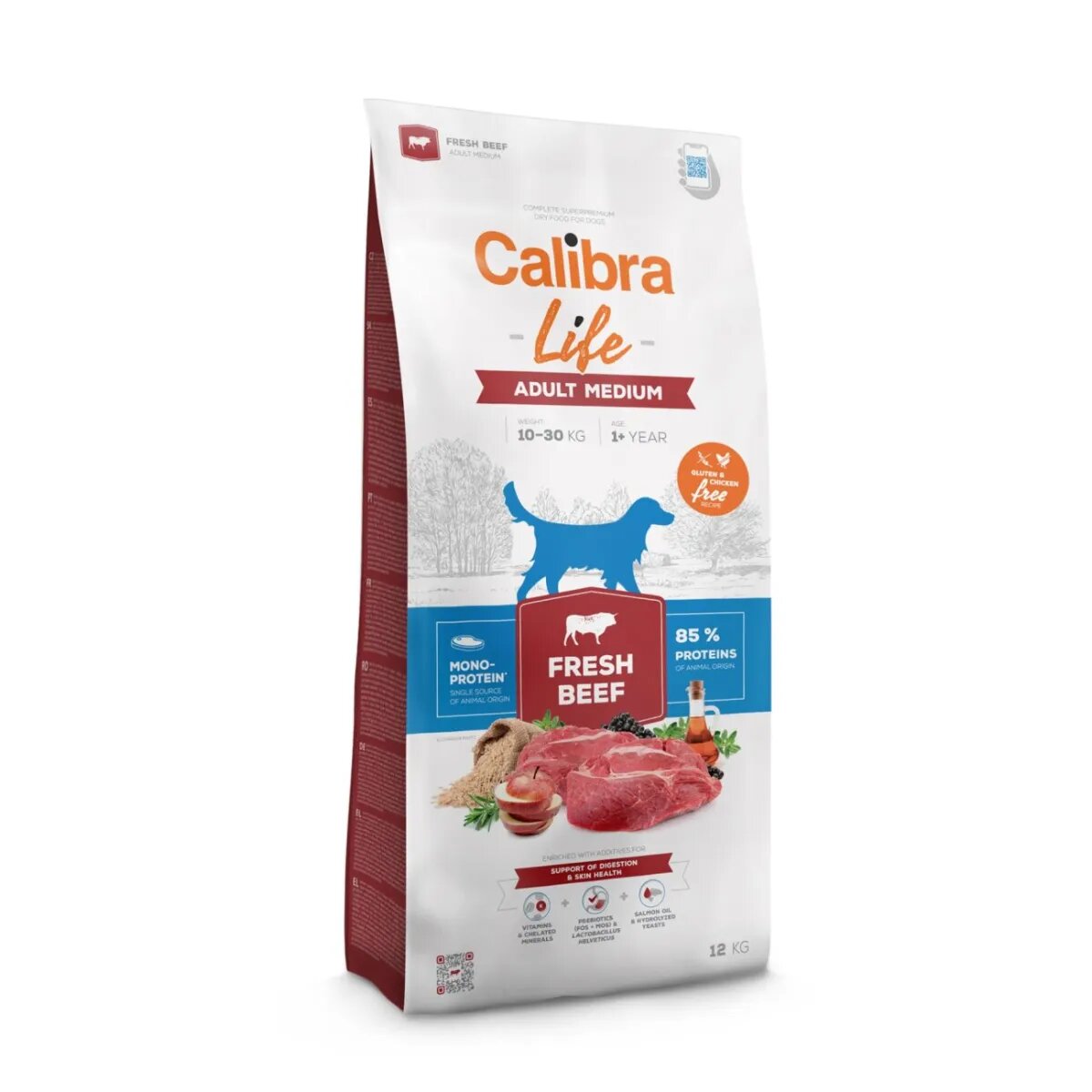 Calibra Life Adult Medium Fresh Beef M Vită hrană uscată monoproteică câini 2.5kg