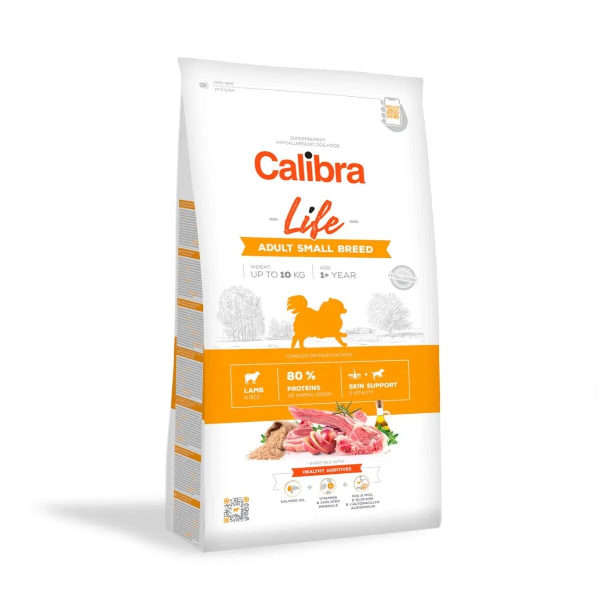 Calibra Life Adult Small Breed XS-S Miel hrană uscată conținut redus cereale câini 1.5kg