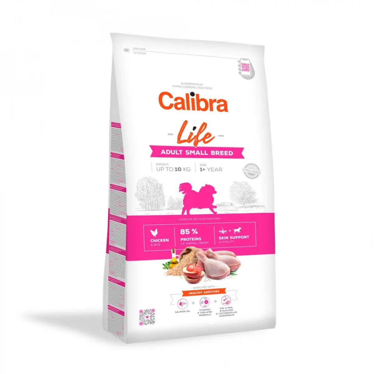 Calibra Life Adult Small Breed XS-S Pui hrană uscată conținut redus cereale câini 1.5kg