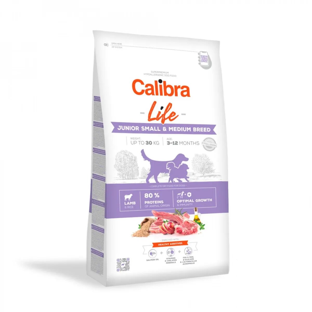 Calibra Life Junior Small & Medium Breed XS-M Miel hrană uscată câini junior 2.5kg