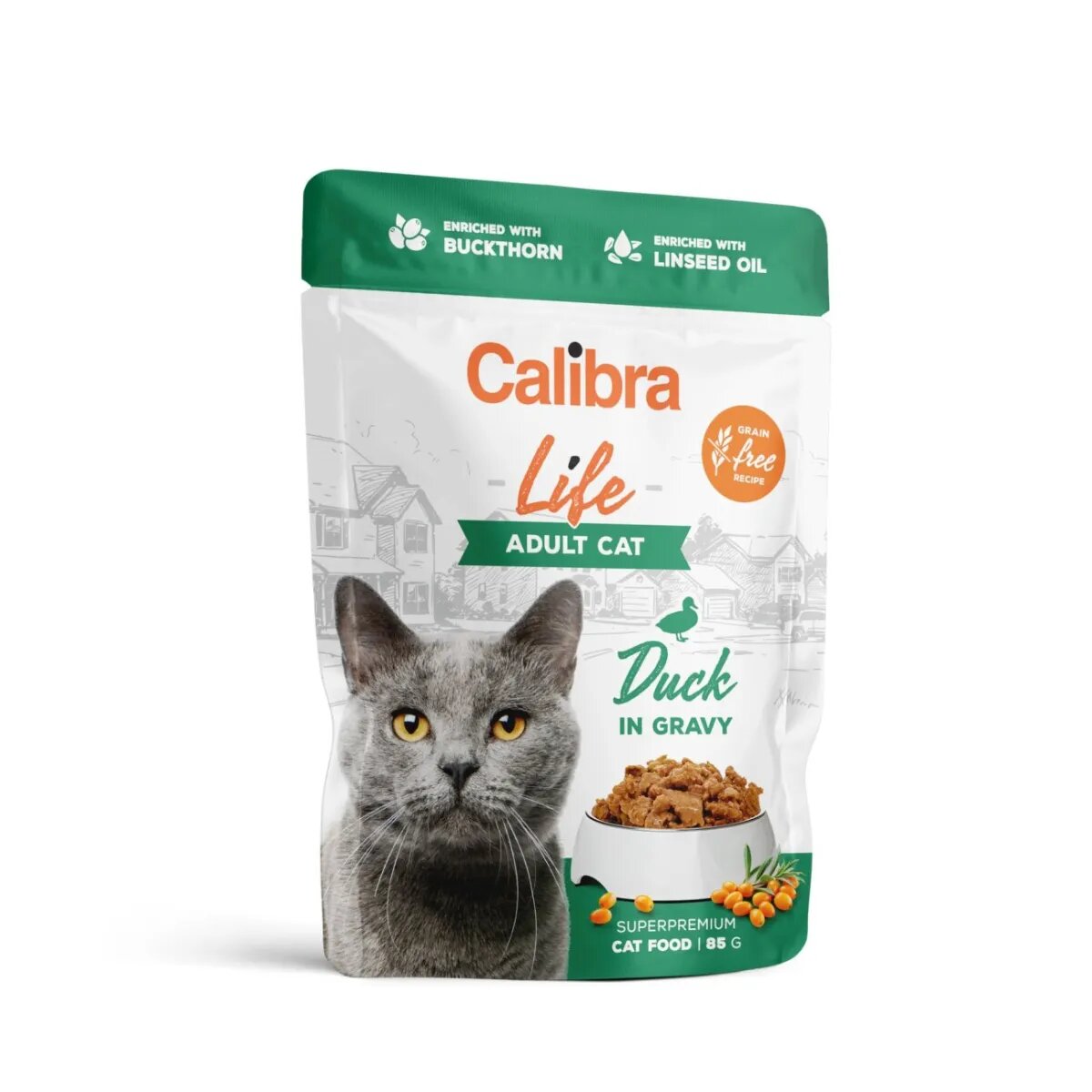 Calibra Life Rață plic hrană umedă fără cereale pisici (în sos) 85g