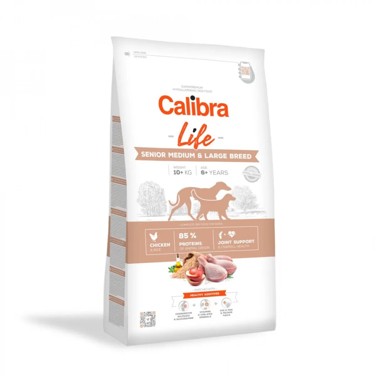 Calibra Life Senior Medium & Large M-XL Pui hrană uscată conținut redus cereale câini senior 12kg