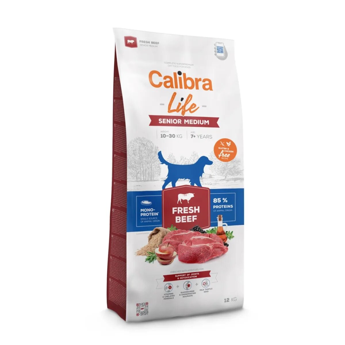 Calibra Life Senior Medium M Vită hrană uscată monoproteică câini senior 2.5kg