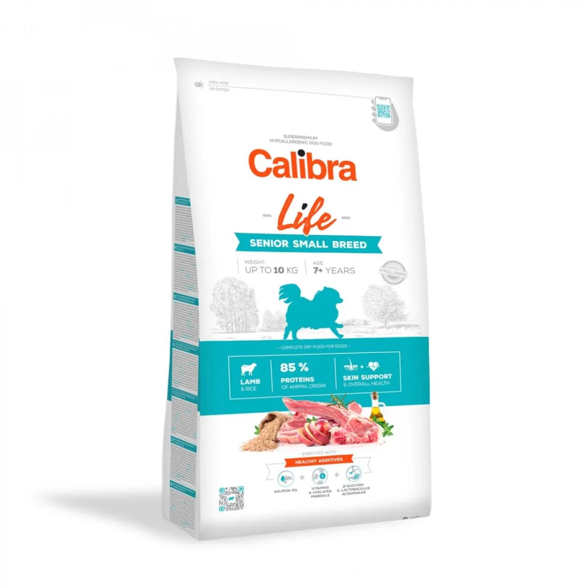 Calibra Life Senior Small Breed XS-S Miel hrană uscată conținut redus cereale câini senior 6kg