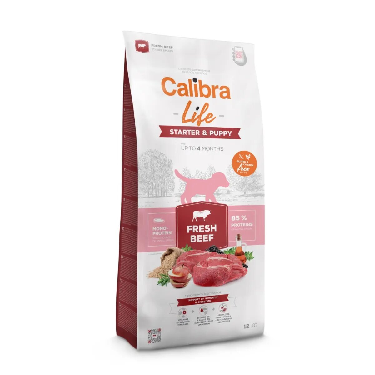 Calibra Life Starter & Puppy XS-XL Vită hrană uscată monoproteică câini junior 12kg