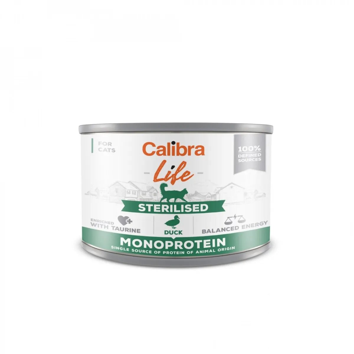 Calibra Life Sterilised Duck Rață conservă hrană umedă monoproteică fără cereale pisici sterilizate (pate) 200g