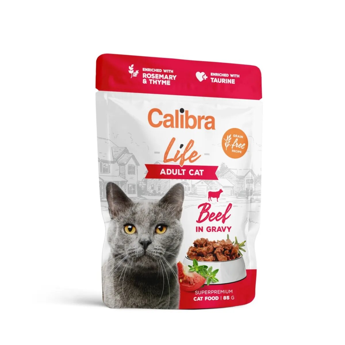 Calibra Life Vită plic hrană umedă fără cereale pisici (în sos) 85g
