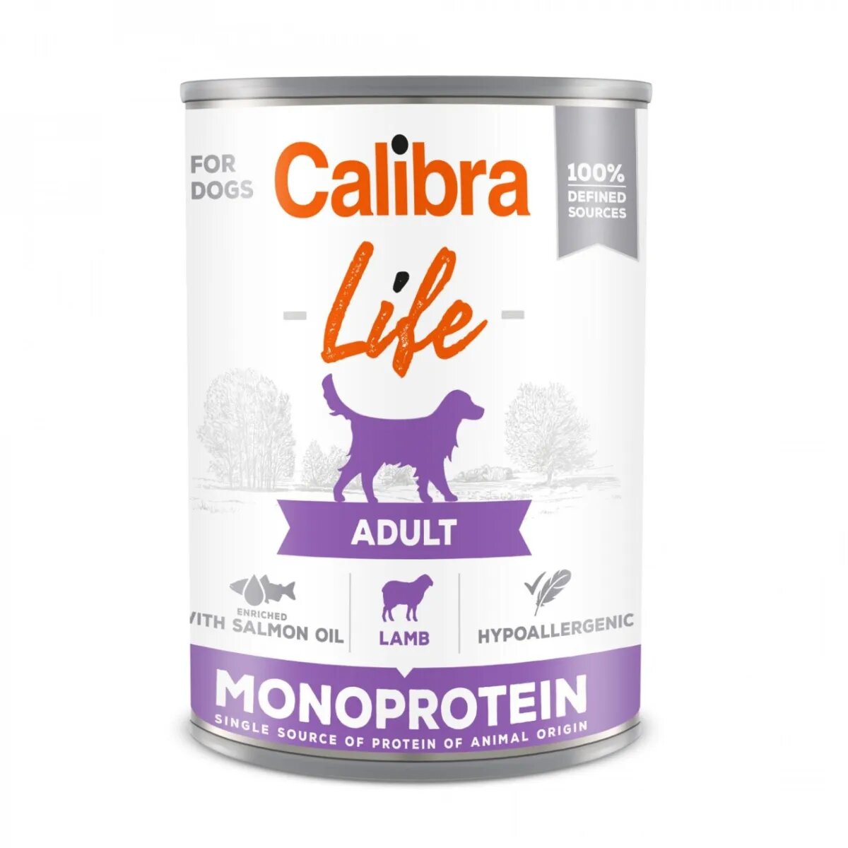 Calibra Life XS-XL Miel conservă hrană umedă monoproteică câini (pate) 400g