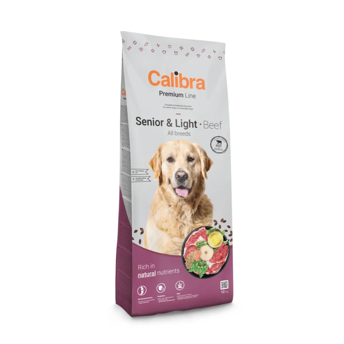 Calibra Premium Line Senior & Light XS-XL Vită hrană uscată câini senior obezitate 3kg
