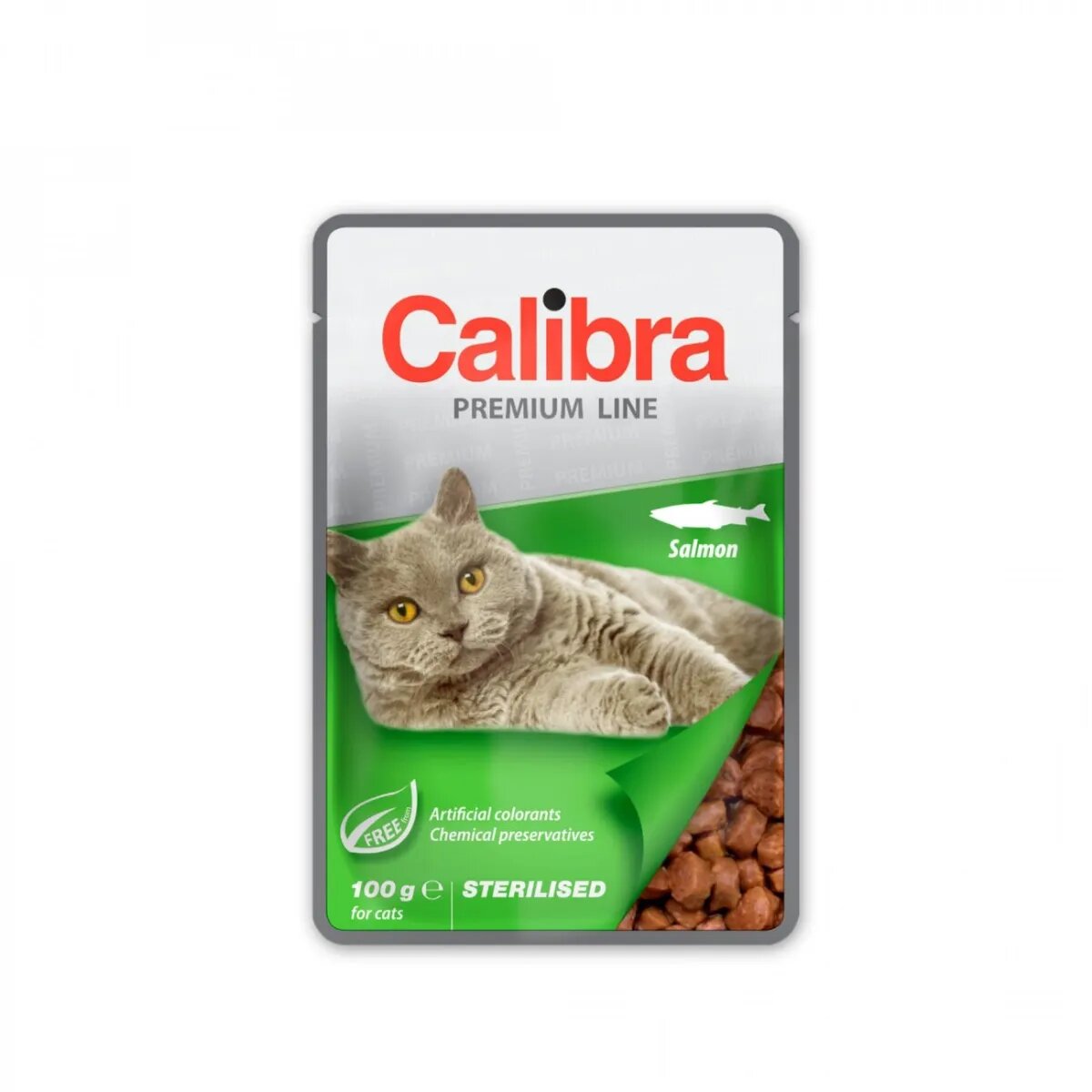 Calibra Premium Line Sterilised Somon plic hrană umedă pisici sterilizate (în suc propriu) bax 100g x 24buc