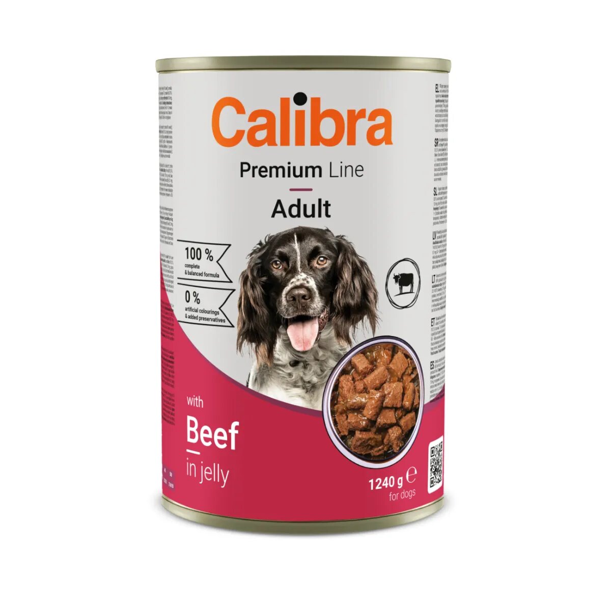 Calibra Premium Line XS-XL Vită conservă hrană umedă câini (în aspic) 1240g