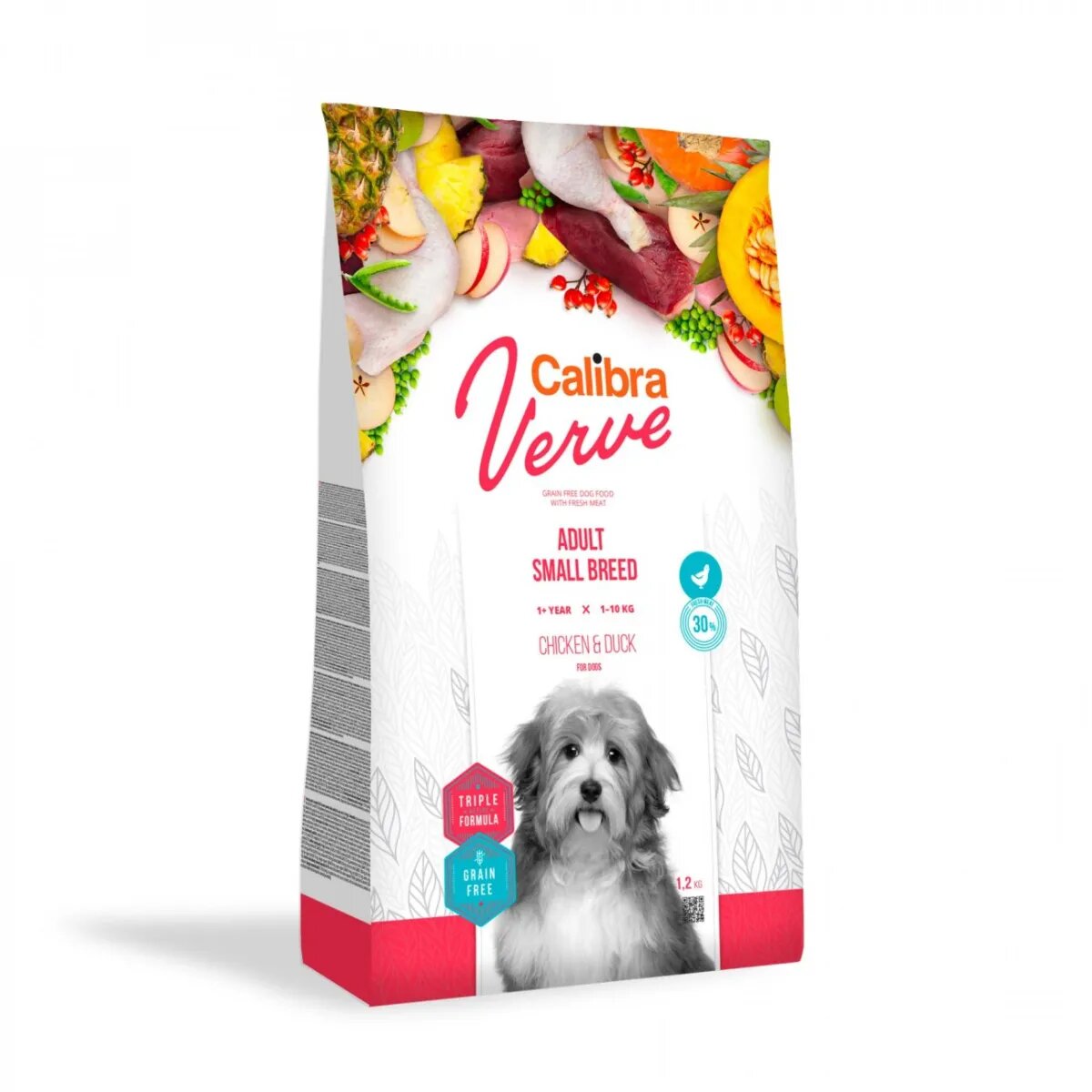 Calibra Verve GF Adult Small Breed XS-S Pui și Rață hrană uscată fără cereale câini 1.2kg