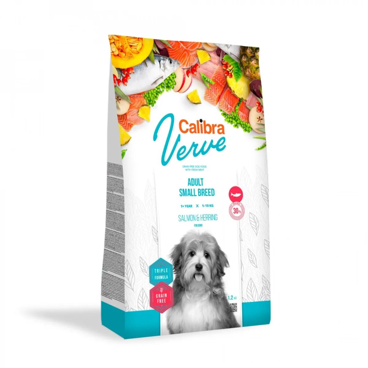 Calibra Verve GF Adult Small Breed XS-S Somon și Hering hrană uscată fără cereale câini 1.2kg