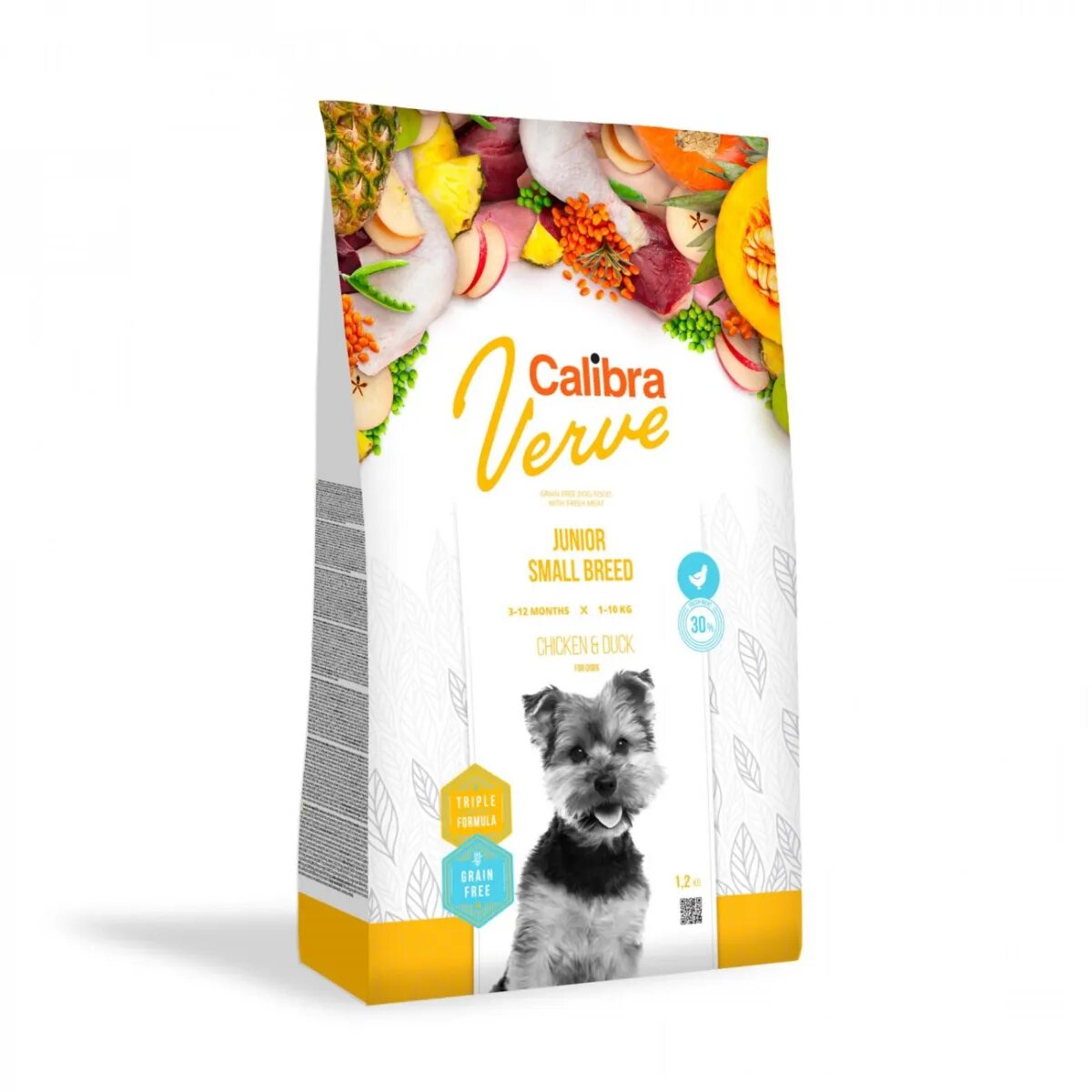 Calibra Verve GF Junior Small XS-S Pui și Rață hrană uscată fără cereale câini junior 6kg