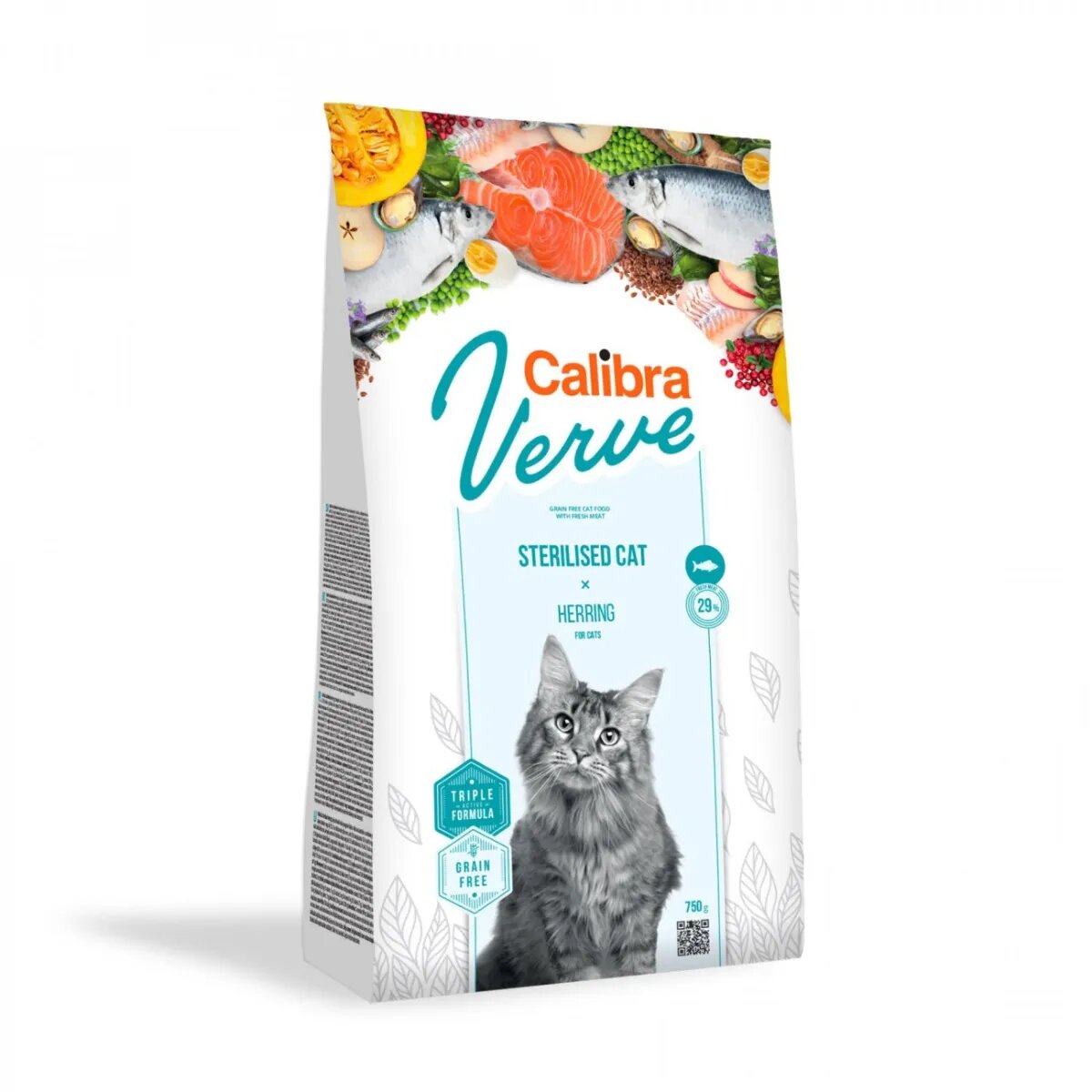Calibra Verve GF Sterilised Hering hrană uscată fără cereale pisici sterilizate 35kg