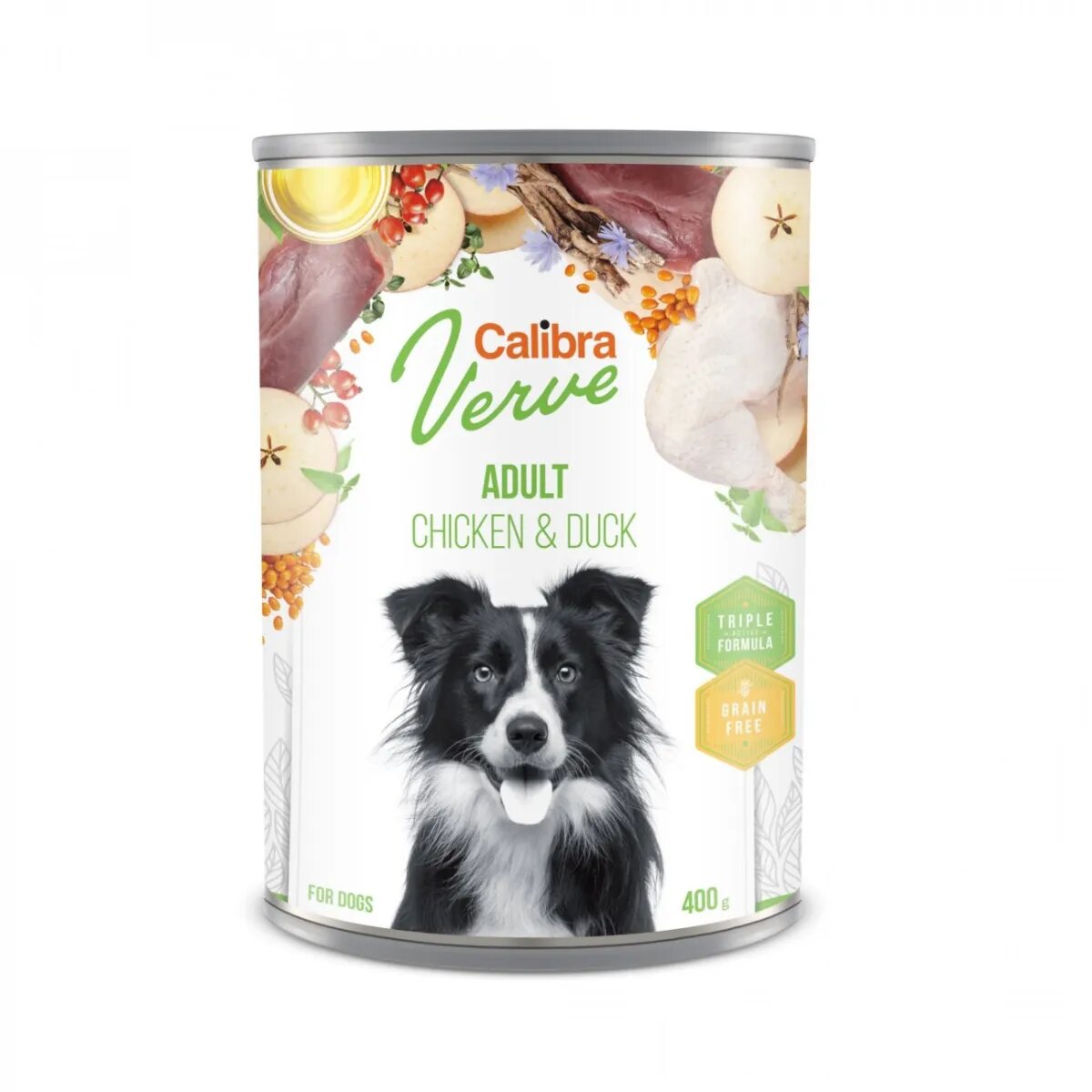 Calibra Verve GF XS-XL Pui și Rață conservă hrană umedă fără cereale câini (pate) 400g