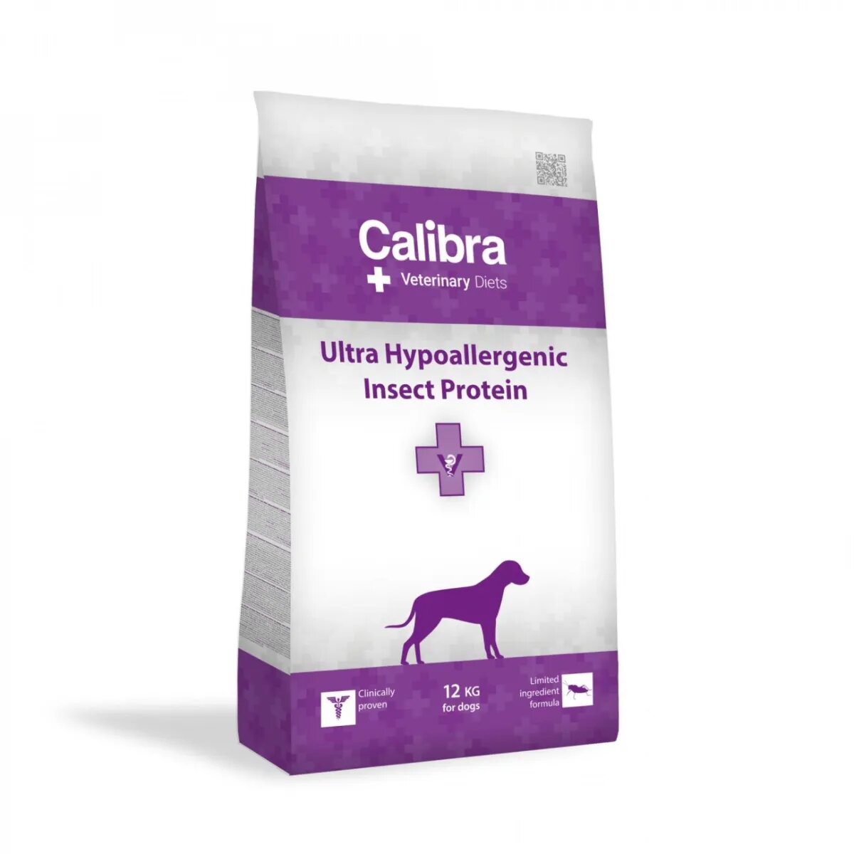 Calibra Veterinary Diets Ultra-Hypoallergenic XS-XL Insecte și Krill dietă veterinară hrană uscată câini alergii 12kg
