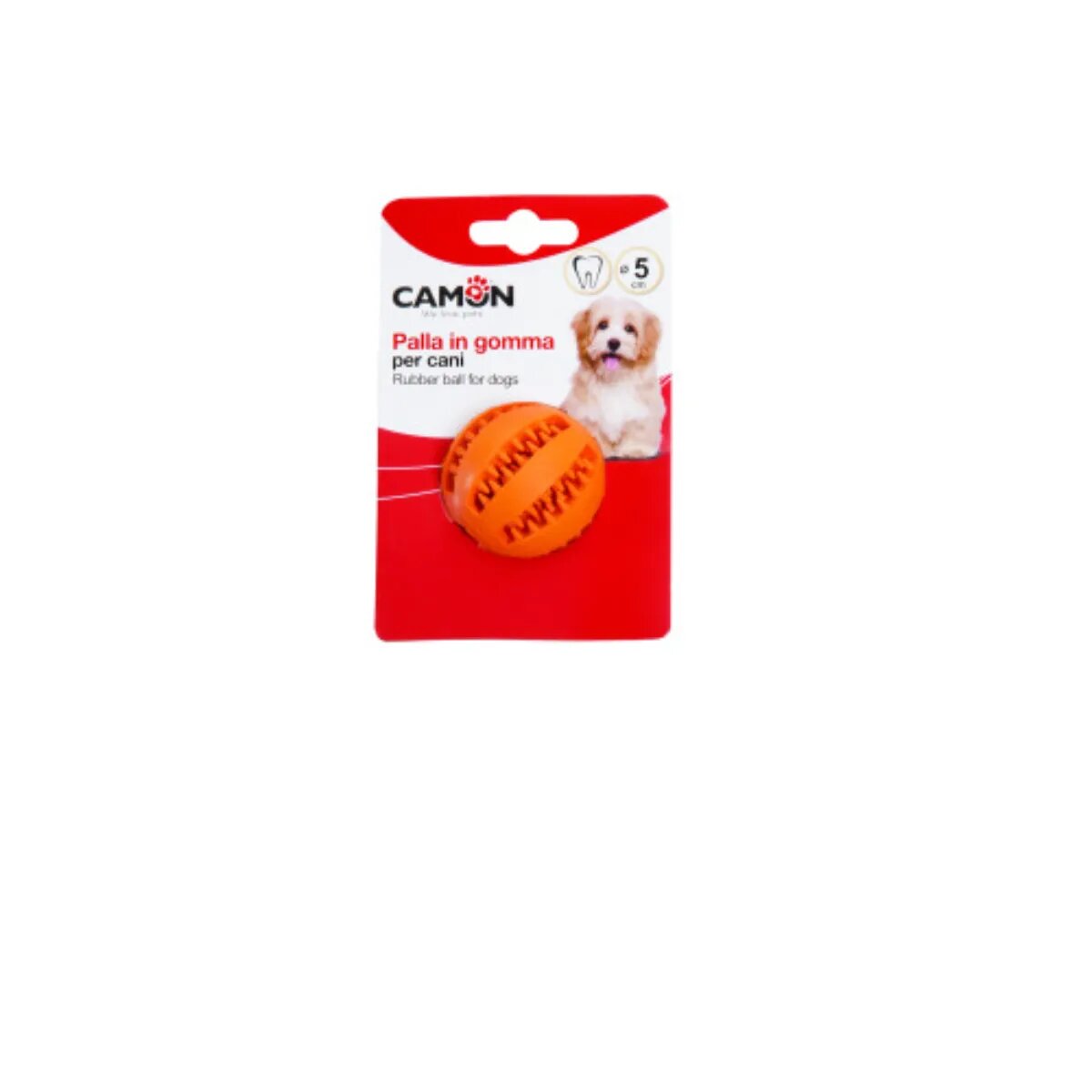 Camon Dental Fun jucărie de ros câini dentiție cauciuc Dental Fun jucărie de ros câini XS-S dentiție cauciuc portocaliu ⌀5cm 1buc