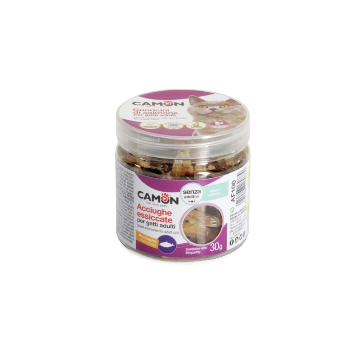 Camon Dried Anchovies Anșoa cutie recompense monoproteice pisici 30g