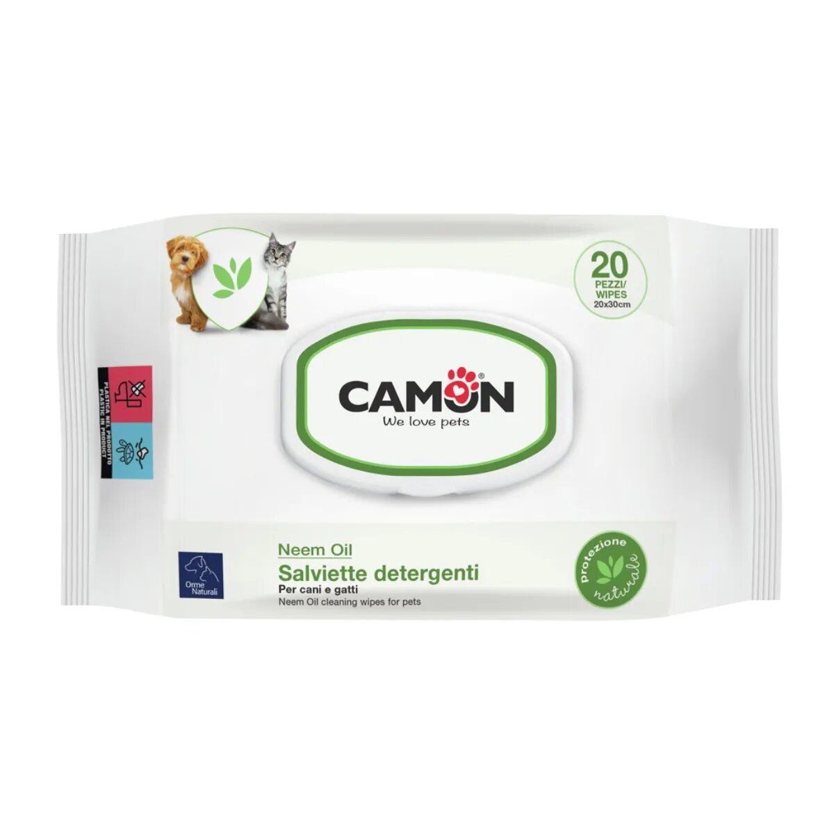 Camon Neem Oil șervețele umede câini și pisici Ulei de Neem 20buc