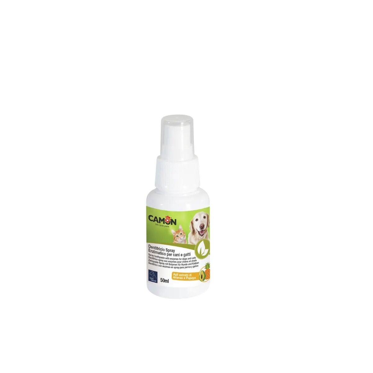 Camon Spray toothpaste with enzymes pastă de dinți spray câini și pisici anti-tartru flacon cu aplicator 50ml