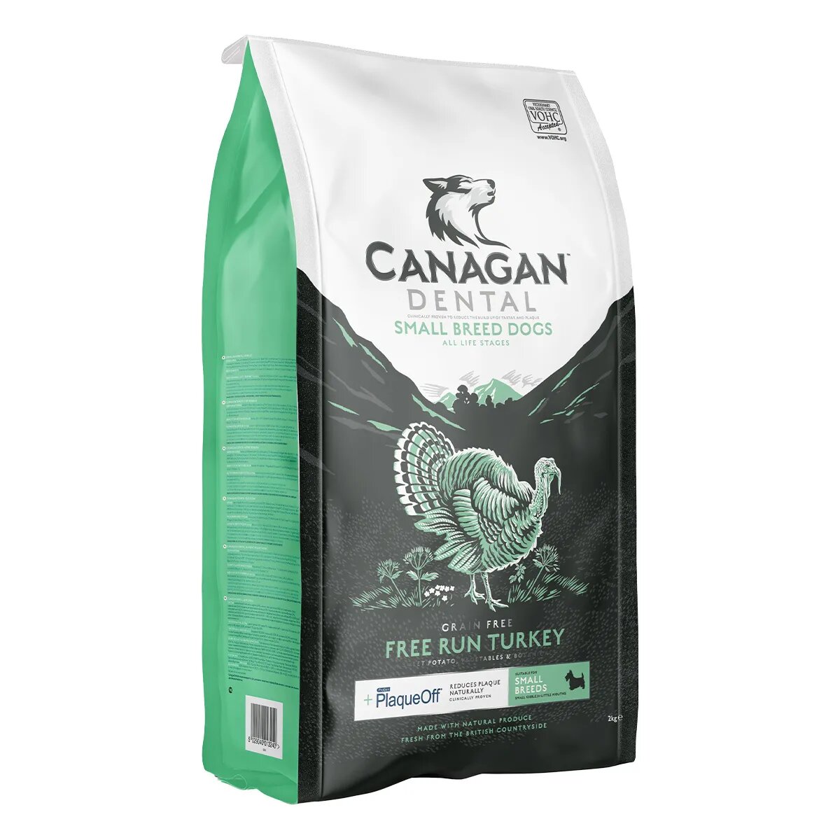 Canagan Dental Small Breed XS-S Curcan hrană uscată fără cereale câini junior & adult sensibilități dentare 2kg