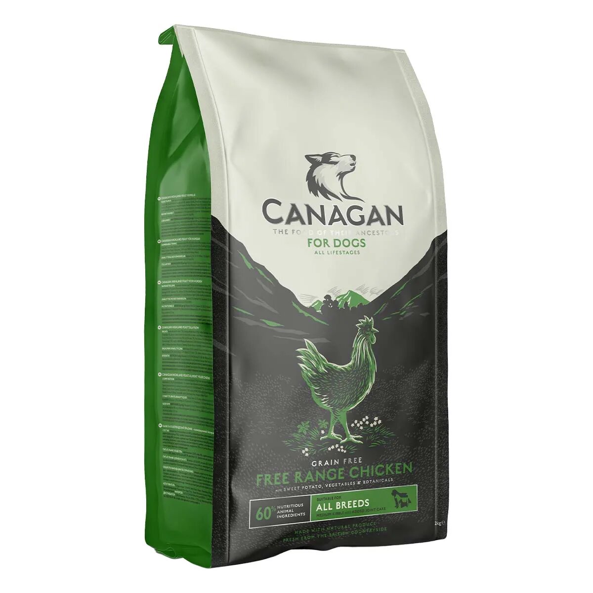Canagan Free Range Chicken XS-XL Pui hrană uscată fără cereale câini junior & adult 12kg
