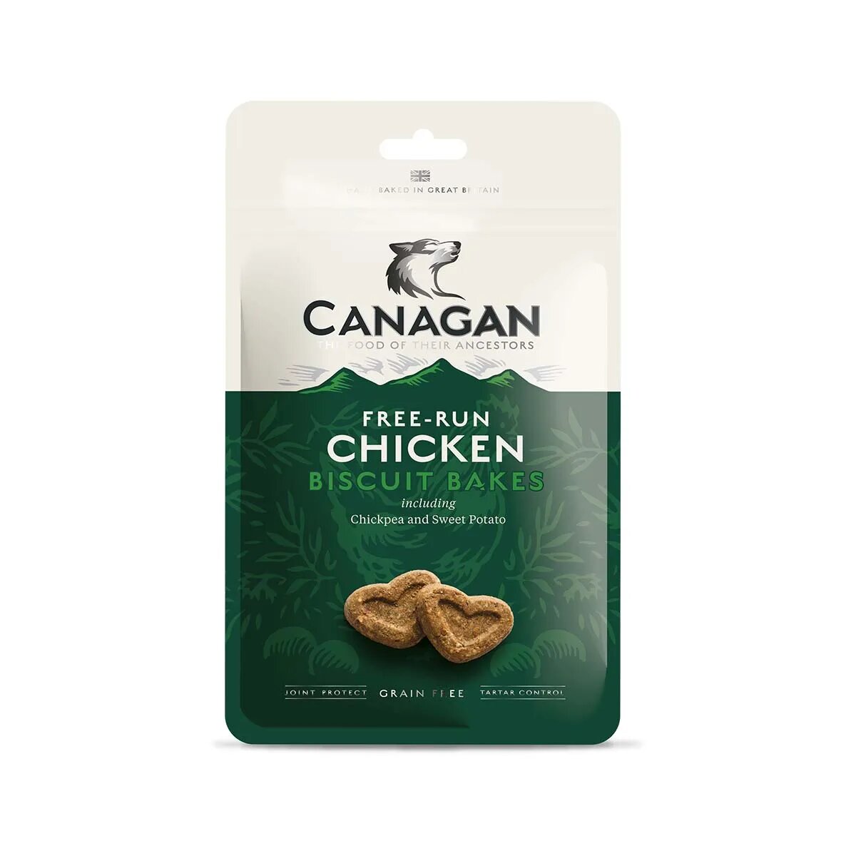 Canagan Free-Run Chicken Biscuit Bakes XS-XL Pui punguță recompense fără cereale câini junior & adult 150g