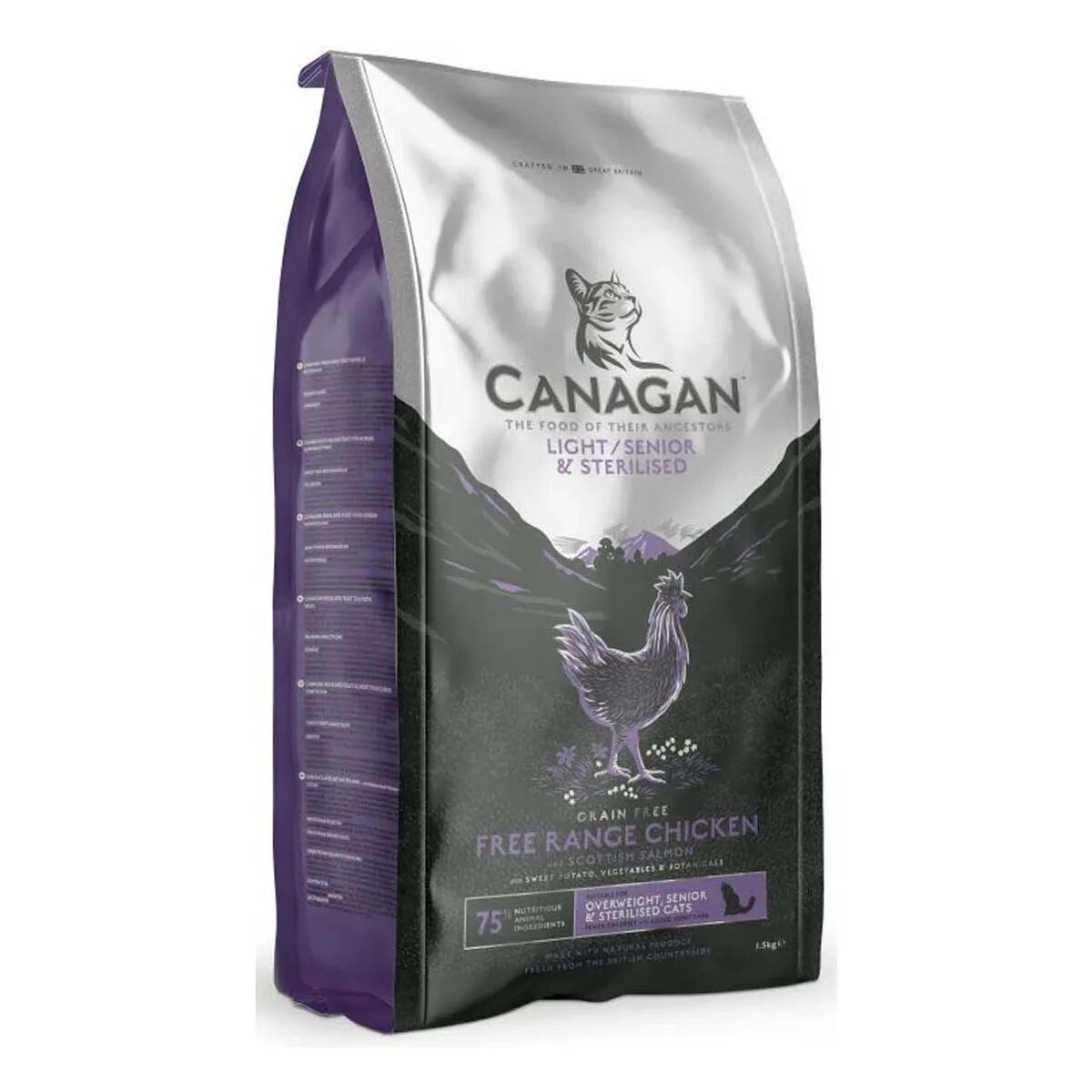 Canagan Light Senior & Sterilised Pui hrană uscată fără cereale pisici sterilizate senior obezitate 4kg