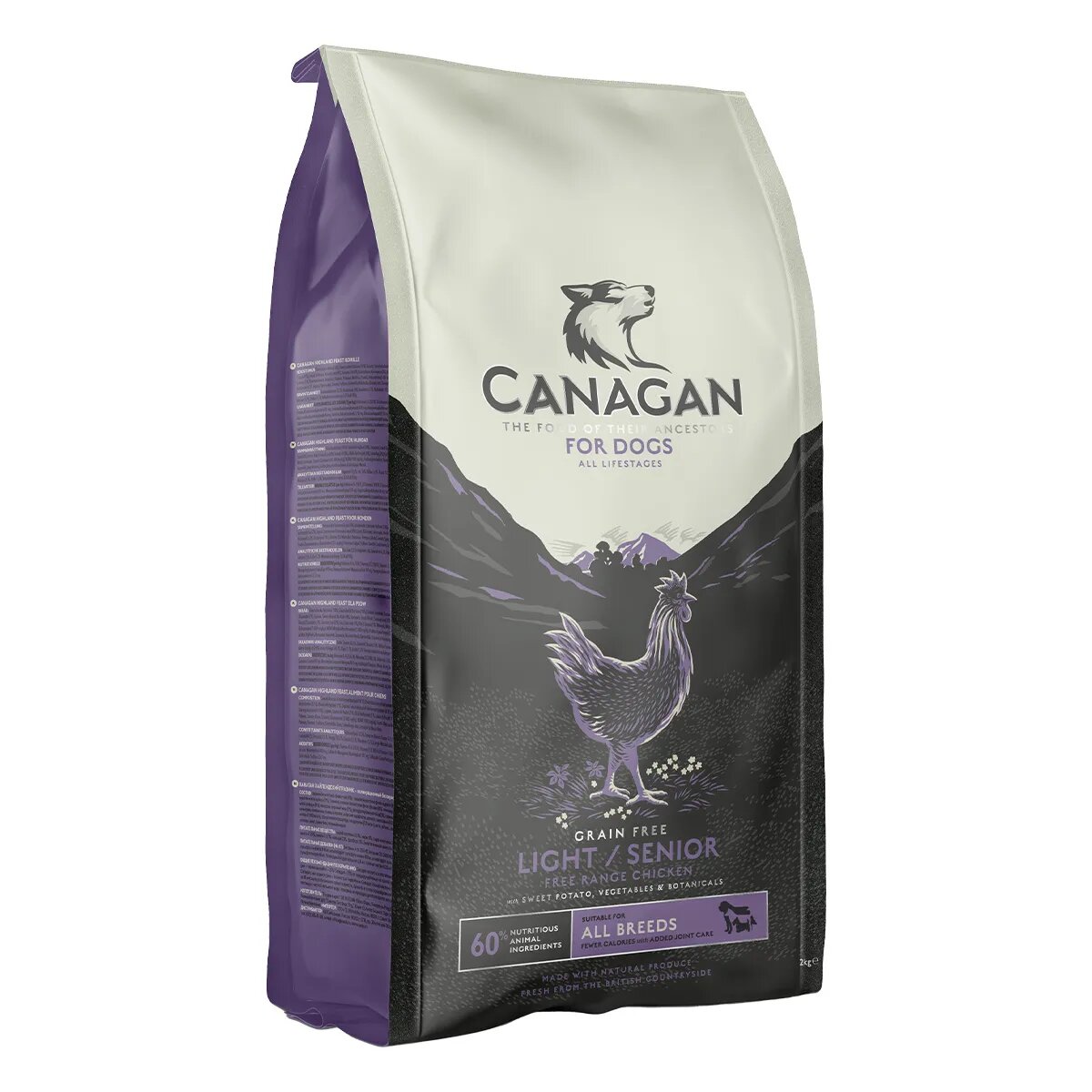 Canagan Light & Senior XS-XL Pui hrană uscată fără cereale câini senior obezitate 12kg