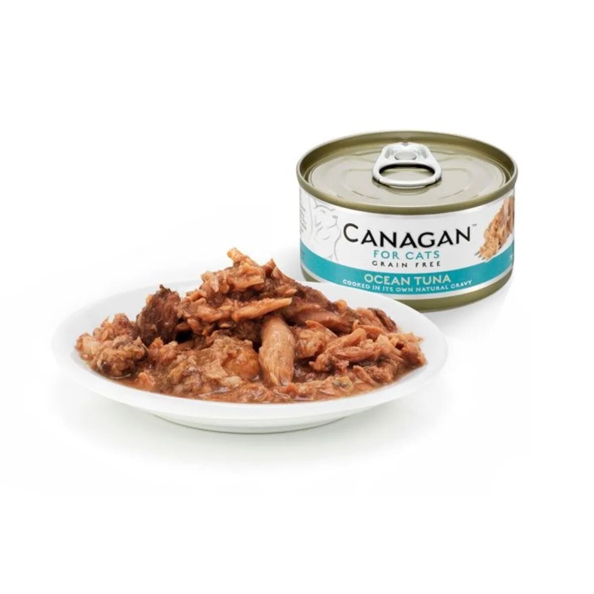 Canagan Ocean Tuna Ton conservă hrană umedă fără cereale pisici junior & adult (în suc propriu) 75g