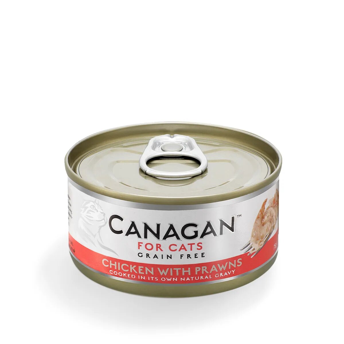 Canagan Pui și Creveți conservă hrană umedă fără cereale pisici junior & adult (în suc propriu) 75g