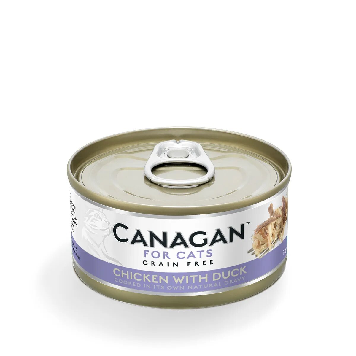 Canagan Pui și Rață conservă hrană umedă fără cereale pisici junior & adult (în suc propriu) 75g