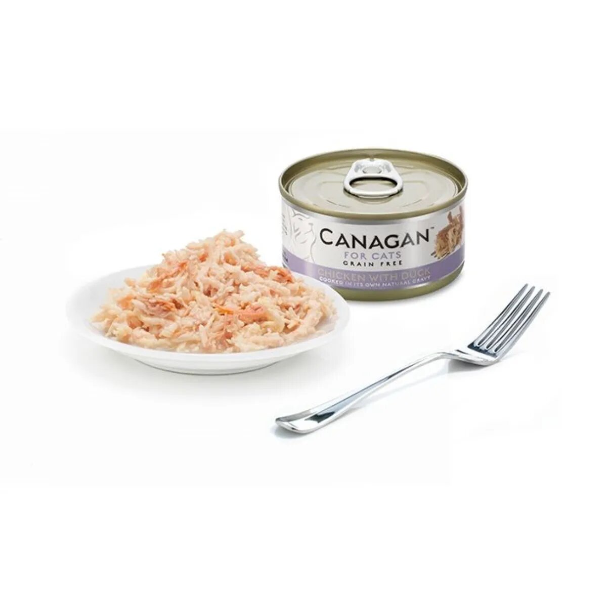 Canagan Pui și Rață conservă hrană umedă fără cereale pisici junior & adult (în suc propriu) 75g