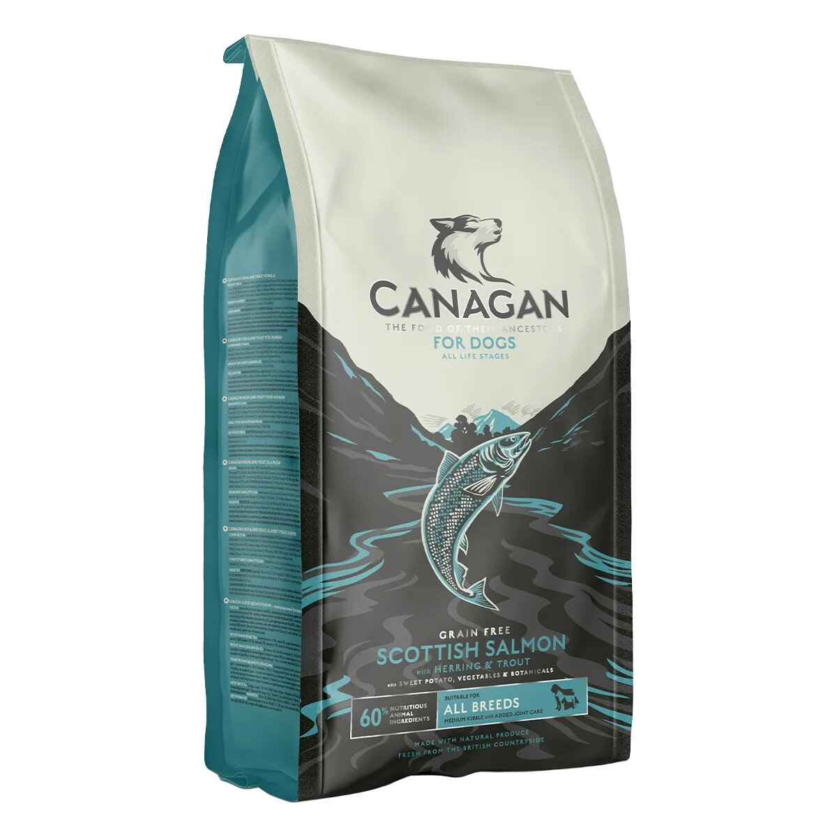 Canagan Scottish Salmon XS-XL Somon hrană uscată fără cereale câini junior & adult 2kg