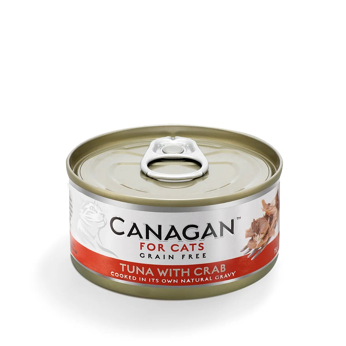 Canagan Ton și Crab conservă hrană umedă fără cereale pisici junior & adult (în suc propriu) 75g