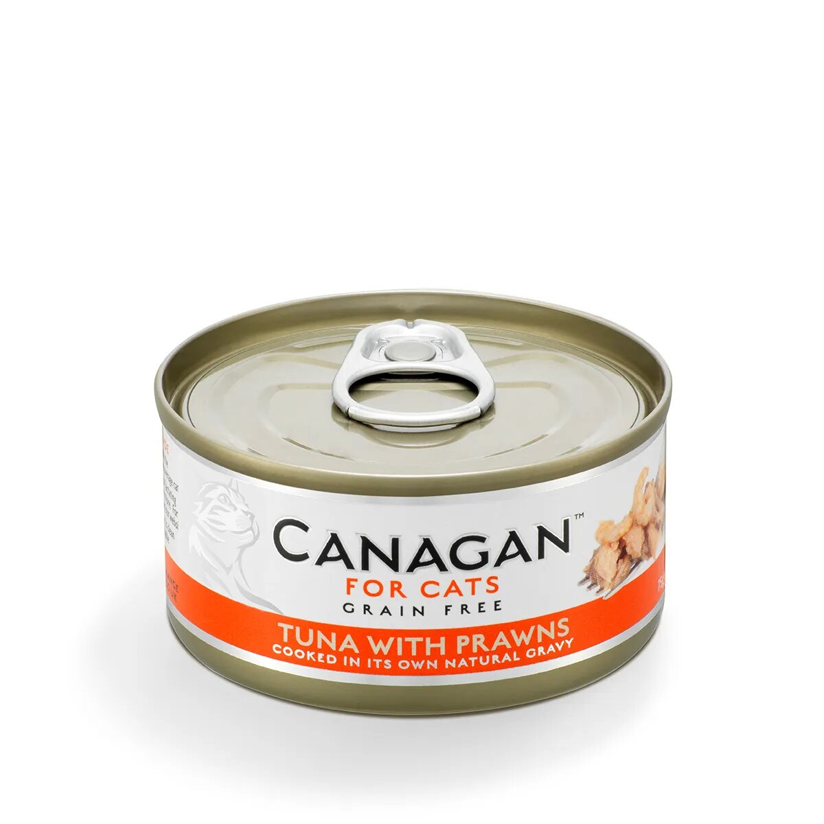 Canagan Ton și Creveți conservă hrană umedă fără cereale pisici junior & adult (în suc propriu) 75g
