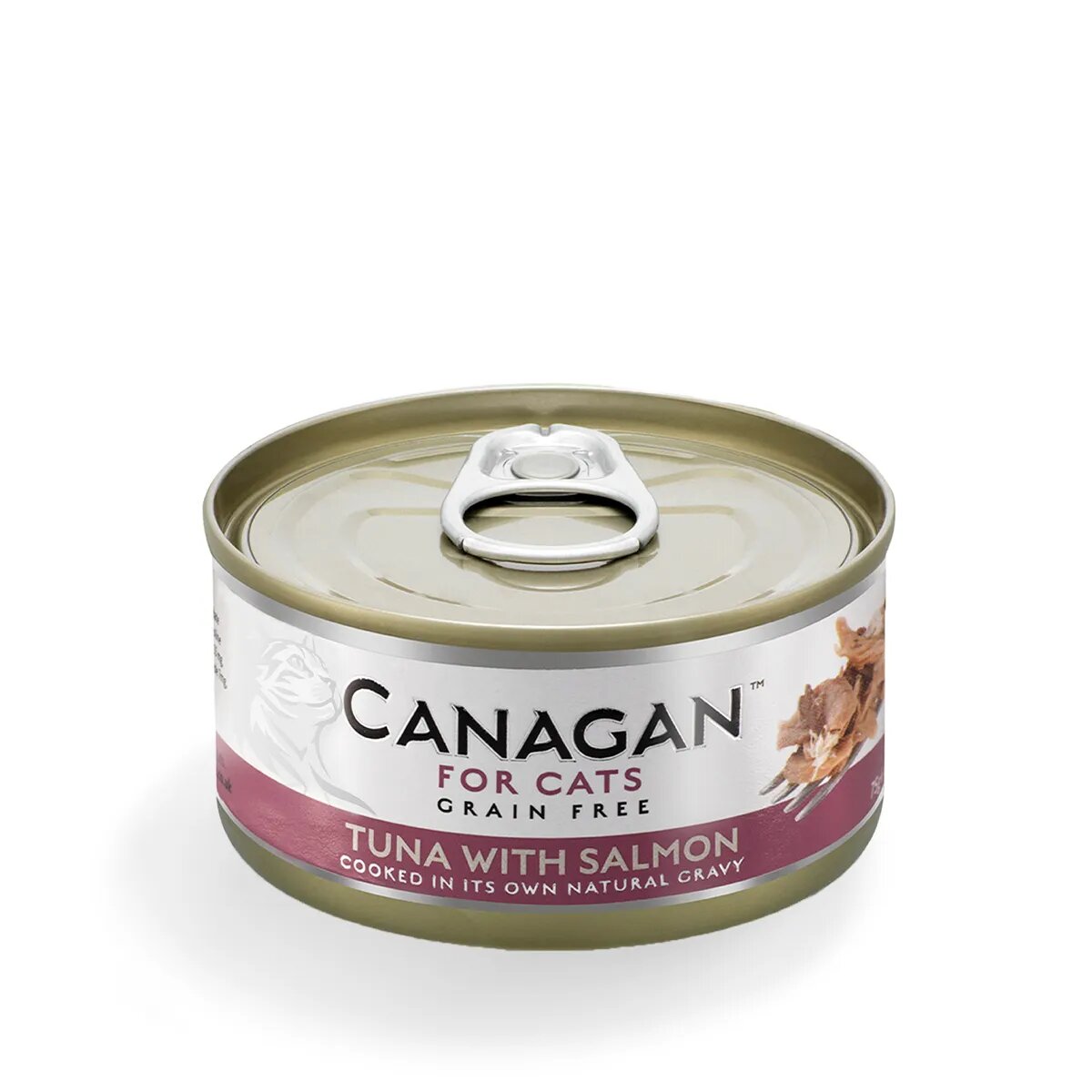 Canagan Ton și Somon conservă hrană umedă fără cereale pisici junior & adult (în suc propriu) 75g